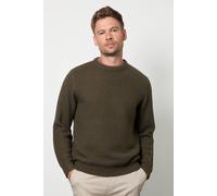 Burton Men's Khaki Tuck Stitch Crew Neck Jumper | Size: Small
