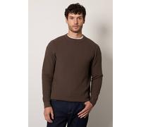 Burton Men's Khaki Waffle Crew Neck Knitted Jumper | Size: Small