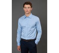 Burton Men's Light Blue Geometric Print Slim Fit Long Sleeve Shirt | Size: 17.5 in