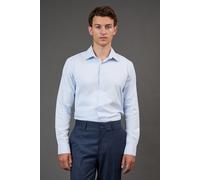 Burton Men's Light Blue Slim Fit Long Sleeve Easy Iron Shirt | Size: 16 inches Burton Blue 16 inches
