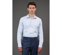 Burton Men's Light Blue Slim Fit Long Sleeve Easy Iron Shirt | Size: 17 in