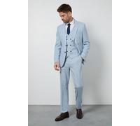 Burton Men's Light Blue Slim Fit Suit Trousers | Size: 32R