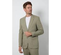 Burton Men's Light Green Linen Slim Fit Suit Jacket | Size: 42R