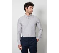Burton Men's Light Grey Oxford Long Sleeve Shirt | Size: Large Burton Light Grey L