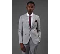 Burton Men's Light Grey Skinny Fit Essential Suit Jacket | Size: 40S Burton Light Grey 40S