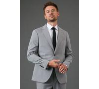 Burton Men's Light Grey Slim Fit Essential Suit Jacket | Size: 42L Burton Light Grey 42L