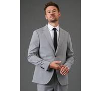 Burton Men's Light Grey Slim Fit Essential Suit Jacket | Size: 42R