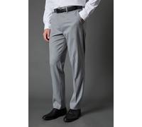 Burton Men's Light Grey Tailored Fit Essential Suit Trousers | Size: 34S Burton Light Grey 34S