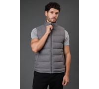 Burton Men's Light Grey Wool Look Quilted Gilet | Size: XL