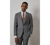 Burton Men's Mid Grey Check Slim Fit Suit Jacket | Size: 44R
