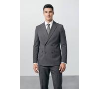 Burton Men's Mid Grey Essential Double Breasted Blazer | Size: 40S