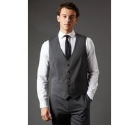 Burton Men's Mid Grey Essential Waistcoat | Size: Large