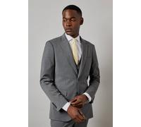 Burton Men's Mid Grey Twill Slim Fit Suit Jacket | Size: 38R Burton Mid Grey 38R