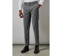 Burton Men's Mid Grey Twill Slim Fit Suit Trousers | Size: 32S Burton Mid Grey 32S