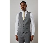 Burton Men's Mid Grey Twill Waistcoat | Size: Medium Burton Mid Grey M