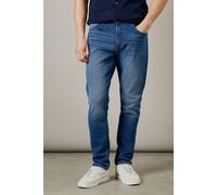Burton Men's Mid Wash Stretch Slim Fit Jeans in Mid Blue | Size: 34S Burton Mid Blue 34S