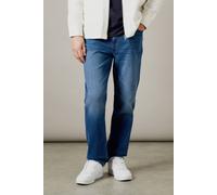 Burton Men's Mid Wash Stretch Straight Fit Jeans in Mid Blue | Size: 38R Burton Mid Blue 38R