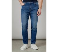 Burton Men's Mid Wash Stretch Tapered Fit Jeans in Mid Blue | Size: 32S Burton Mid Blue 32S
