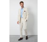 Burton Men's Natural Linen Slim Fit Suit Trousers | Size: 30R