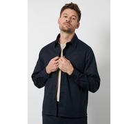 Burton Men's Navy Cotton Linen Overshirt | Size: 2XL