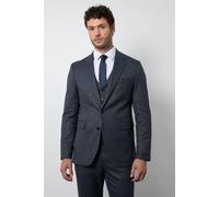 Burton Men's Navy End On End Slim Fit Suit Jacket | Size: 40S