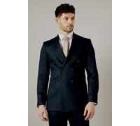 Burton Men's Navy Herringbone Double Breasted Blazer | Size: 46R Burton Navy 46R