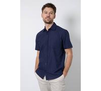 Burton Men's Navy Linen Blend Short Sleeve Shirt | Size: Large Burton Navy L