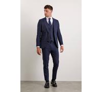 Burton Men's Navy Marl Skinny Fit Suit Jacket | Size: 38R Burton Navy 38R