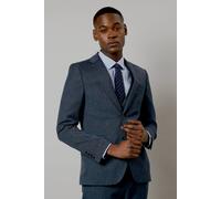 Burton Men's Navy Marl Skinny Fit Suit Jacket | Size: 40R