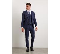 Burton Men's Navy Marl Skinny Fit Suit Jacket | Size: 40R Burton Navy 40R