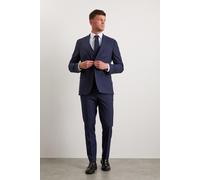Burton Men's Navy Marl Tailored Fit Suit Jacket | Size: 44R Burton Navy 44R