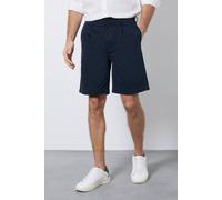 Burton Men's Navy Pleat Front Smart Chino Shorts | Size: 38 Burton Navy 38