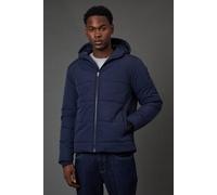 Burton Men's Navy Quilted Padded Hooded Jacket | Size: Medium Burton Navy M