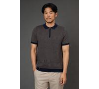 Burton Men's Navy Short Sleeve Pattern Polo | Size: Medium Burton Navy M