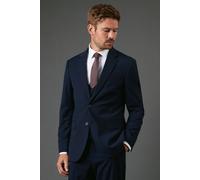 Burton Mens Suit Jacket Navy Tailored Fit Business Formal Wedding Smart
