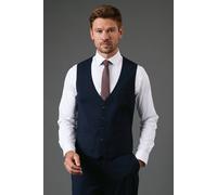 Burton Men's Navy Tailored Fit Essential Waistcoat | Size: Large Burton Navy L