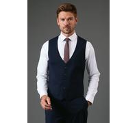 Burton Men's Navy Tailored Fit Essential Waistcoat | Size: Large Burton Navy L