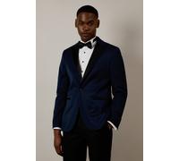 Burton Men's Navy Tailored Fit Peak Collar Tuxedo Jacket | Size: 40R Burton Navy 40R