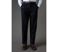 Burton Men's Navy Tailored Fit Smart Trousers | Size: 30R Burton Navy 30R