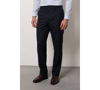 Burton Men's Navy Tailored Fit Smart Trousers | Size: 34R