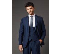 Burton Men's Navy Tweed Look Tailored Fit Suit Jacket | Size: 38R Burton Navy 38R
