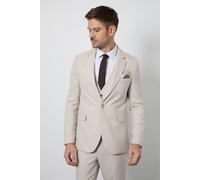 Burton Men's Neutral Textured Slim Fit Suit Jacket | Size: 38S
