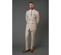 Burton Men's Neutral Textured Slim Fit Suit Trousers | Size: 30R Burton Neutral 30R
