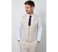 Burton Men's Neutral Textured Slim Fit Waistcoat | Size: Medium