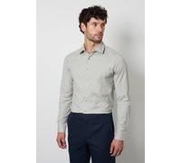 Burton Men's Off White Micro Tile Print Slim Fit Long Sleeve Shirt | Size: 16.5 in