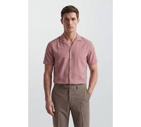 Burton Men's Rose Pink Short Sleeve Resort Linen Shirt | Size: XL