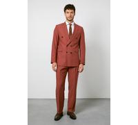 Burton Men's Rust Pleated Relaxed Fit Suit Trouser | Size: 32S