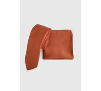 Burton Men's Rust Tie & Pocket Square Burton Rust One Size