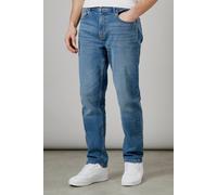 Burton Men's Stone Wash Stretch Straight Fit Jeans in Light Blue | Size: 30S