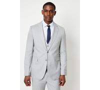 Burton Mens Suit Jacketneutral Tailored Fit Notched Lapel Single Breasted